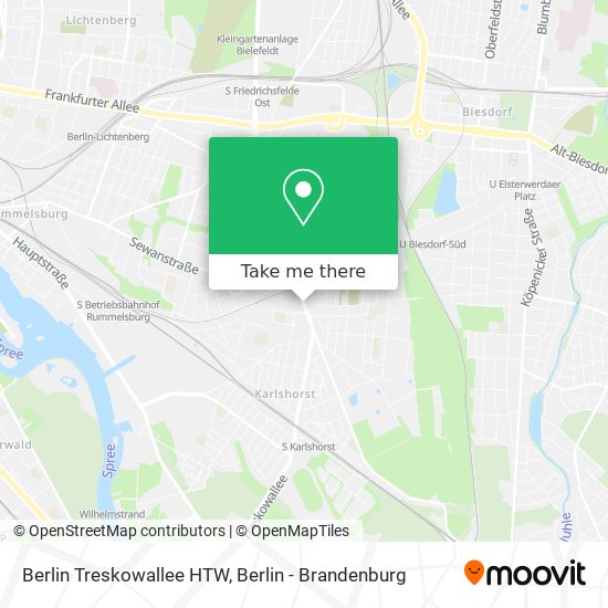 Berlin Treskowallee HTW map