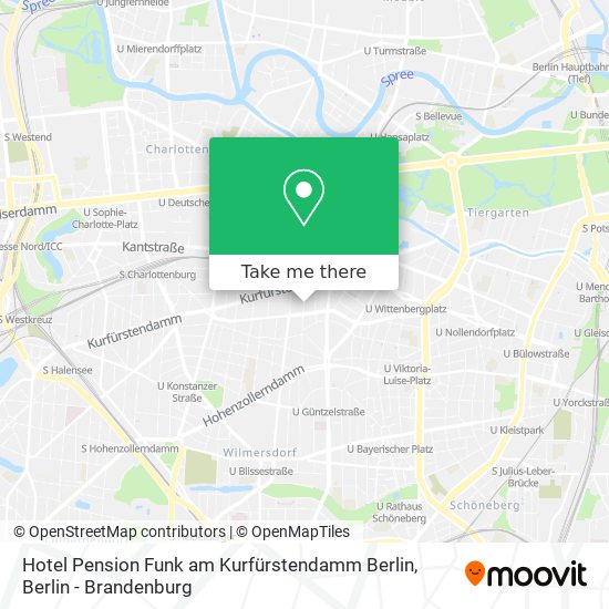 Hotel Pension Funk am Kurfürstendamm Berlin map