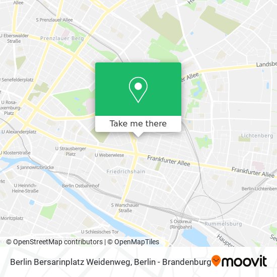 Berlin Bersarinplatz Weidenweg map