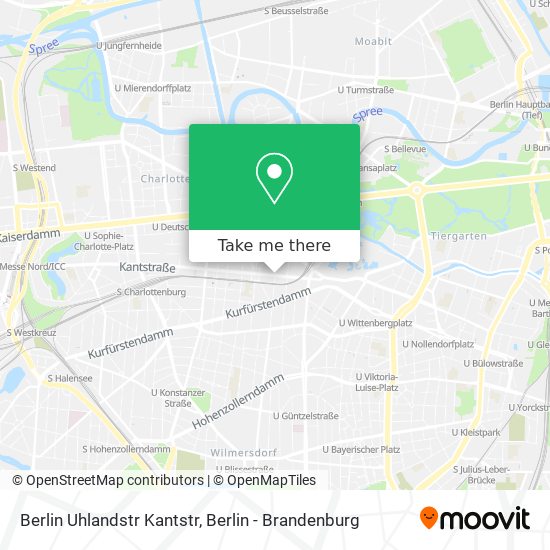 Карта Berlin Uhlandstr Kantstr