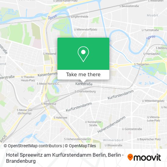 Карта Hotel Spreewitz am Kurfürstendamm Berlin