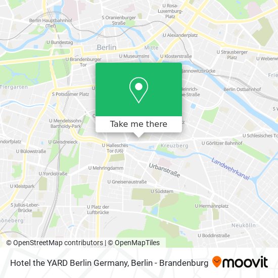 Карта Hotel the YARD Berlin Germany