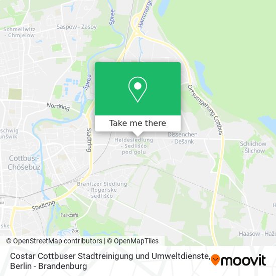 Карта Costar Cottbuser Stadtreinigung und Umweltdienste