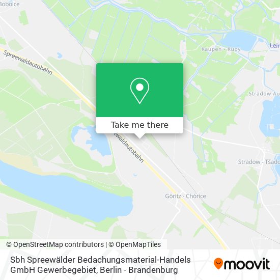 Sbh Spreewälder Bedachungsmaterial-Handels GmbH Gewerbegebiet map