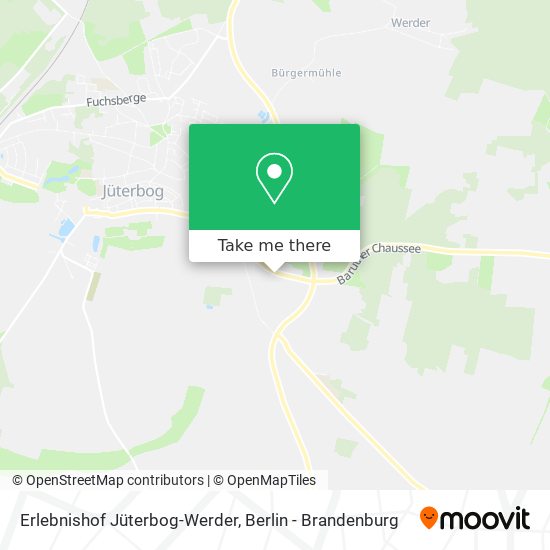 Карта Erlebnishof Jüterbog-Werder