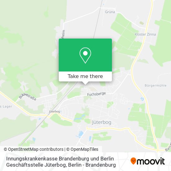 Innungskrankenkasse Brandenburg und Berlin Geschäftsstelle Jüterbog map