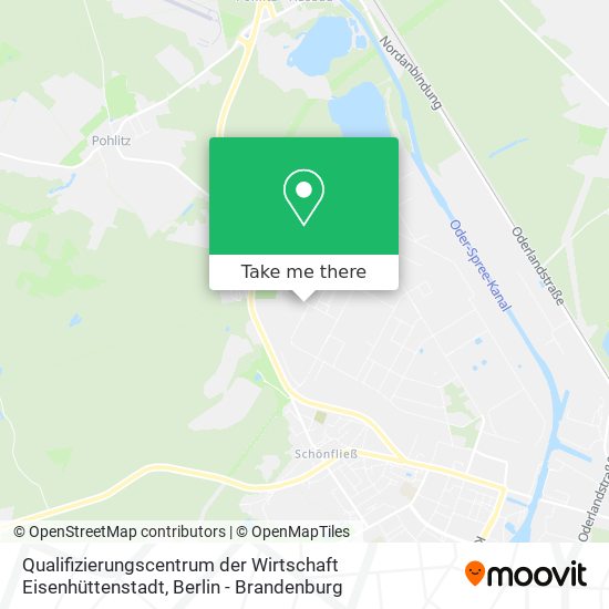 Qualifizierungscentrum der Wirtschaft Eisenhüttenstadt map