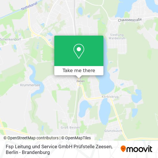 Fsp Leitung und Service GmbH Prüfstelle Zeesen map