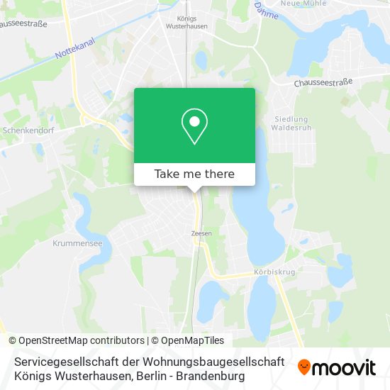 Servicegesellschaft der Wohnungsbaugesellschaft Königs Wusterhausen map