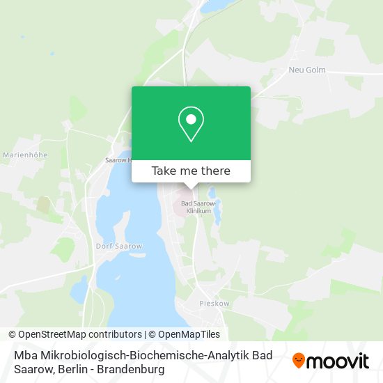 Mba Mikrobiologisch-Biochemische-Analytik Bad Saarow map