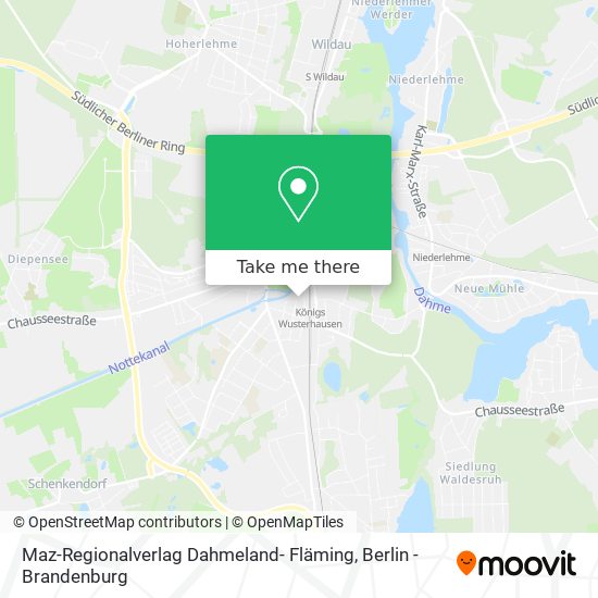 Maz-Regionalverlag Dahmeland- Fläming map