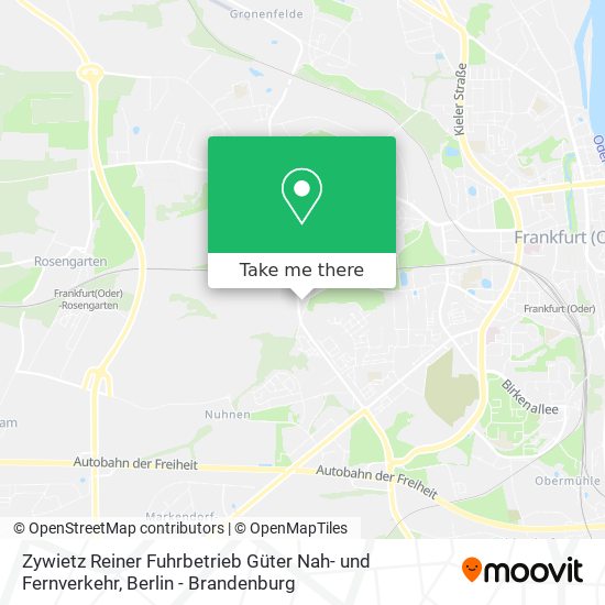 Zywietz Reiner Fuhrbetrieb Güter Nah- und Fernverkehr map