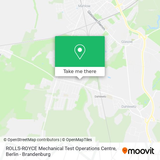 ROLLS-ROYCE Mechanical Test Operations Centre map
