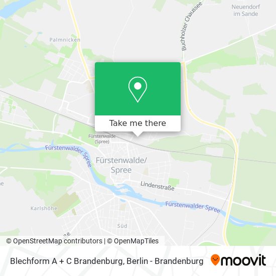 Blechform A + C Brandenburg map