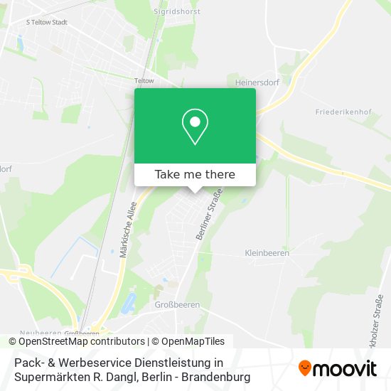 Карта Pack- & Werbeservice Dienstleistung in Supermärkten R. Dangl