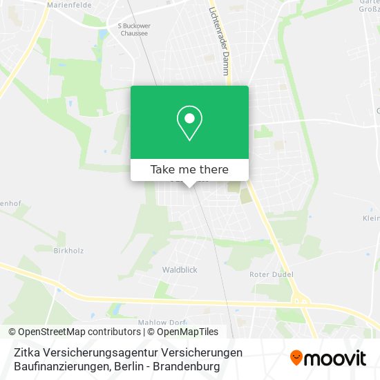 Zitka Versicherungsagentur Versicherungen Baufinanzierungen map