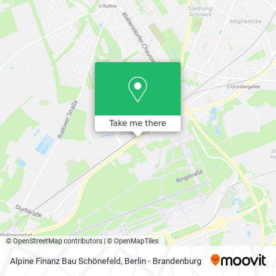 Alpine Finanz Bau Schönefeld map