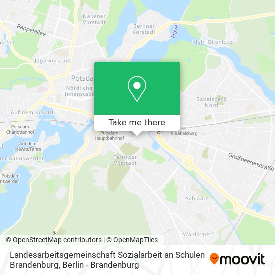 Карта Landesarbeitsgemeinschaft Sozialarbeit an Schulen Brandenburg