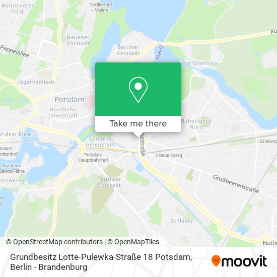 Карта Grundbesitz Lotte-Pulewka-Straße 18 Potsdam