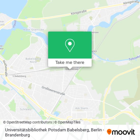 Карта Universitätsbibliothek Potsdam Babelsberg
