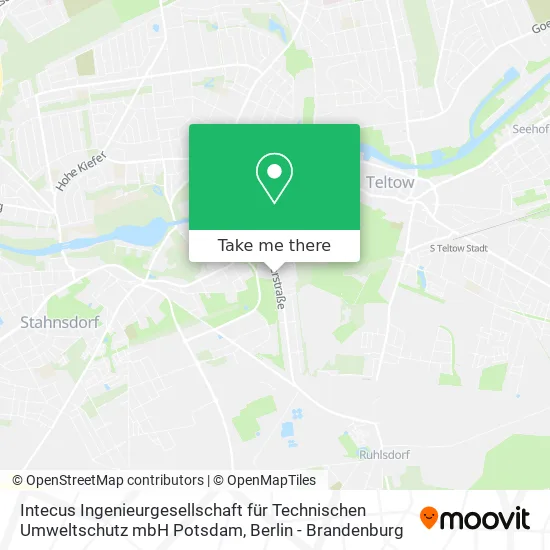 Карта Intecus Ingenieurgesellschaft für Technischen Umweltschutz mbH Potsdam
