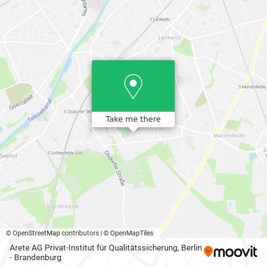 Arete AG Privat-Institut für Qualitätssicherung map