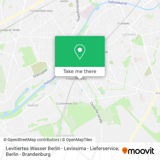 Levitiertes Wasser Berlin - Levissima - Lieferservice map