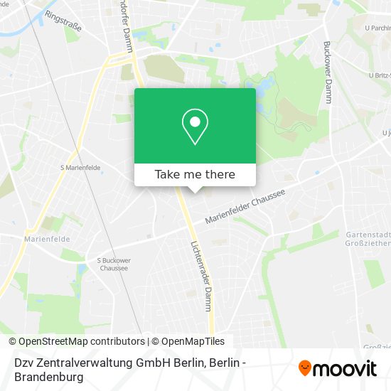 Dzv Zentralverwaltung GmbH Berlin map