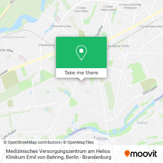 Карта Medizinisches Versorgungszentrum am Helios Klinikum Emil von Behring