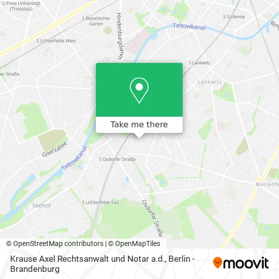 Карта Krause Axel Rechtsanwalt und Notar a.d.