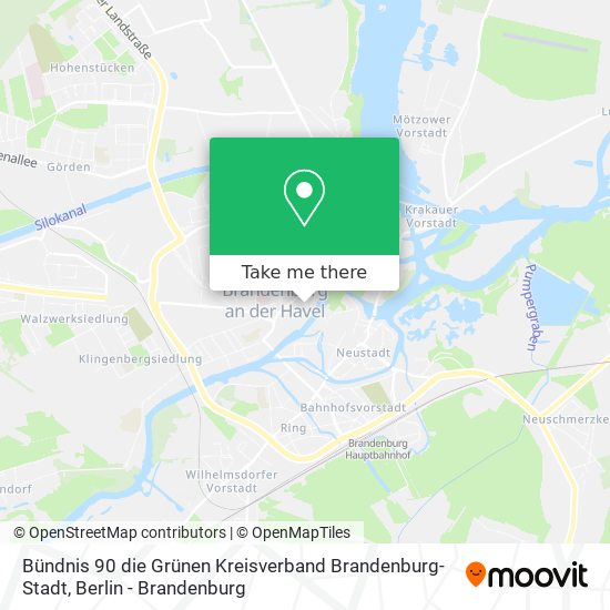 Карта Bündnis 90 die Grünen Kreisverband Brandenburg-Stadt