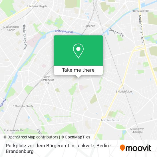 Карта Parkplatz vor dem Bürgeramt in Lankwitz