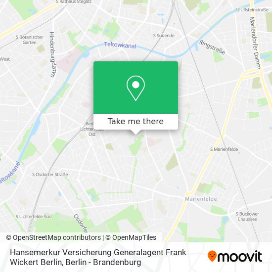 Hansemerkur Versicherung Generalagent Frank Wickert Berlin map