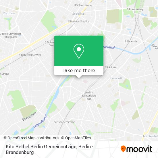 Kita Bethel Berlin Gemeinnützige map