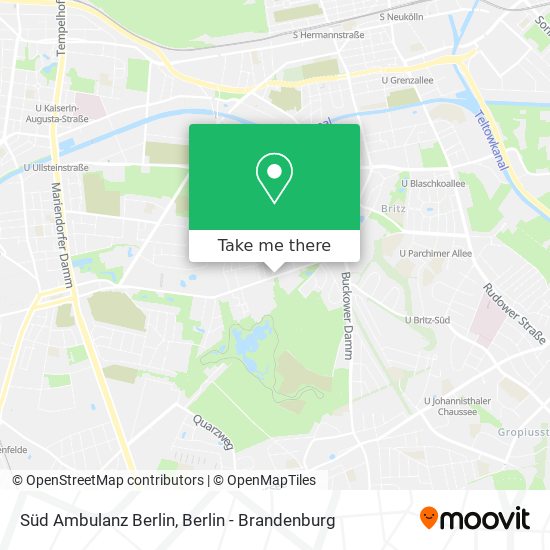 Süd Ambulanz Berlin map