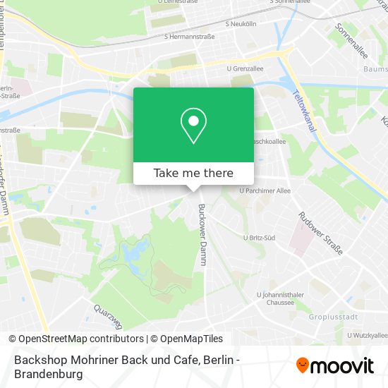 Карта Backshop Mohriner Back und Cafe