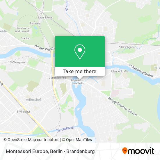 Montessori Europe map