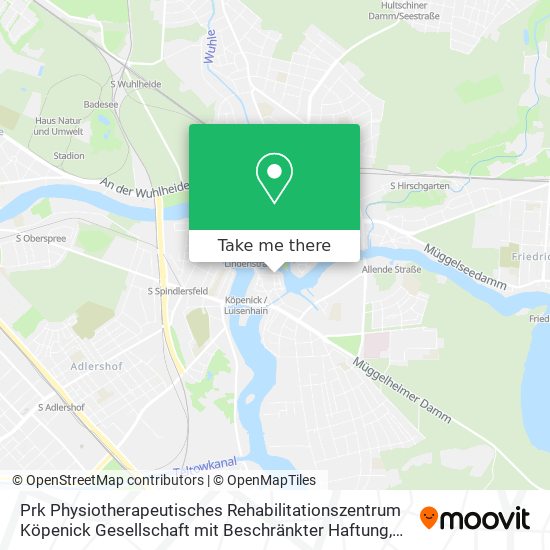 Prk Physiotherapeutisches Rehabilitationszentrum Köpenick Gesellschaft mit Beschränkter Haftung map