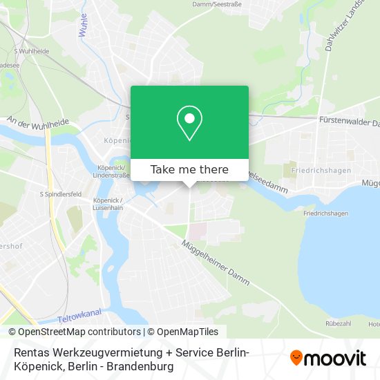 Rentas Werkzeugvermietung + Service Berlin-Köpenick map