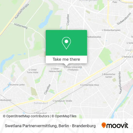 Карта Swetlana Partnervermittlung