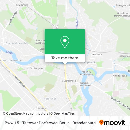 Bww 15 - Teltower Dörferweg map