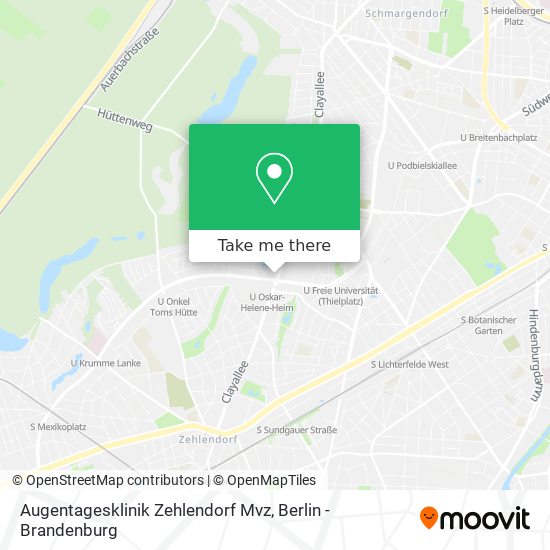 Augentagesklinik Zehlendorf Mvz map