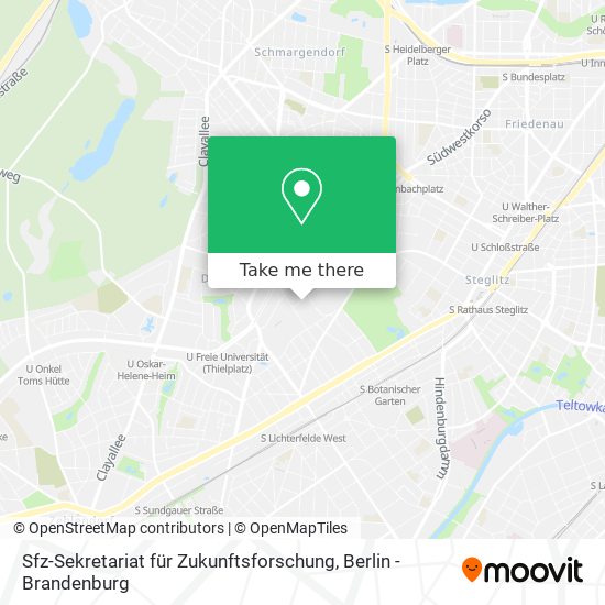 Sfz-Sekretariat für Zukunftsforschung map