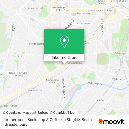 Карта Immerfrisch Backshop & Coffee in Steglitz