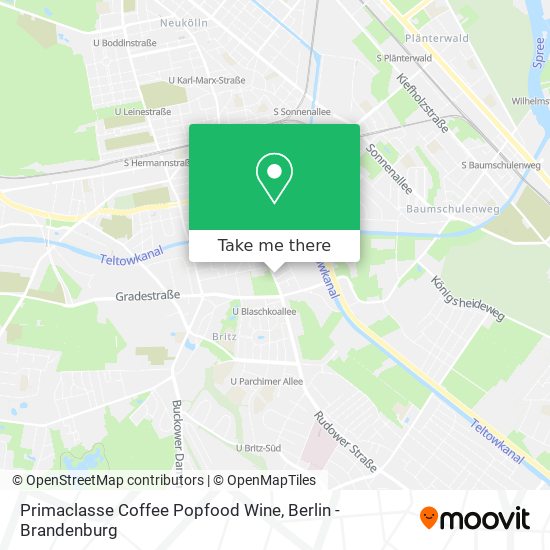 Primaclasse Coffee Popfood Wine map