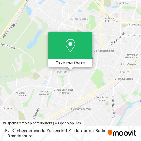 Карта Ev. Kirchengemeinde Zehlendorf Kindergarten
