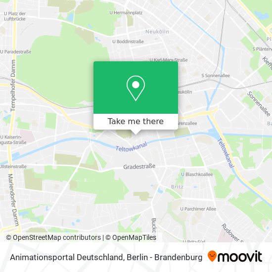 Карта Animationsportal Deutschland