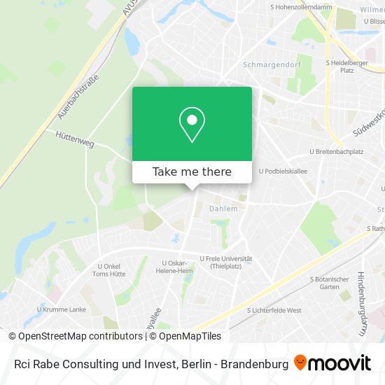 Rci Rabe Consulting und Invest map