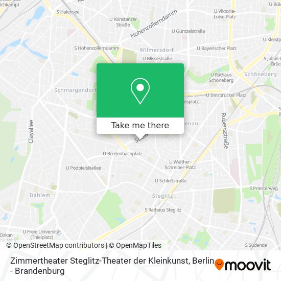 Карта Zimmertheater Steglitz-Theater der Kleinkunst