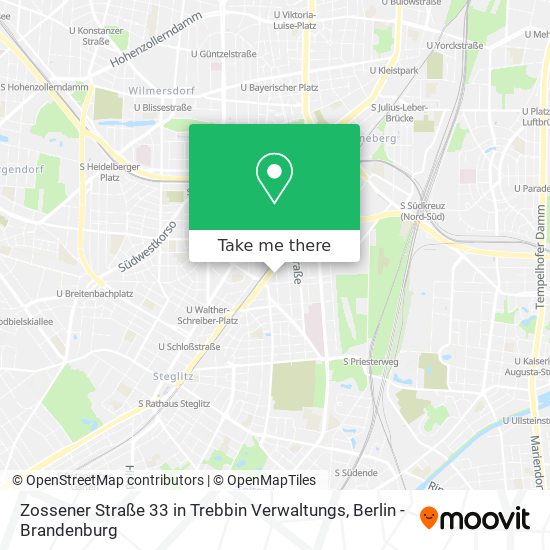 Zossener Straße 33 in Trebbin Verwaltungs map